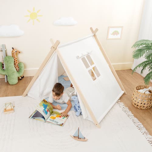 Comfy Cubs Kids Play Tent In Natural Wood