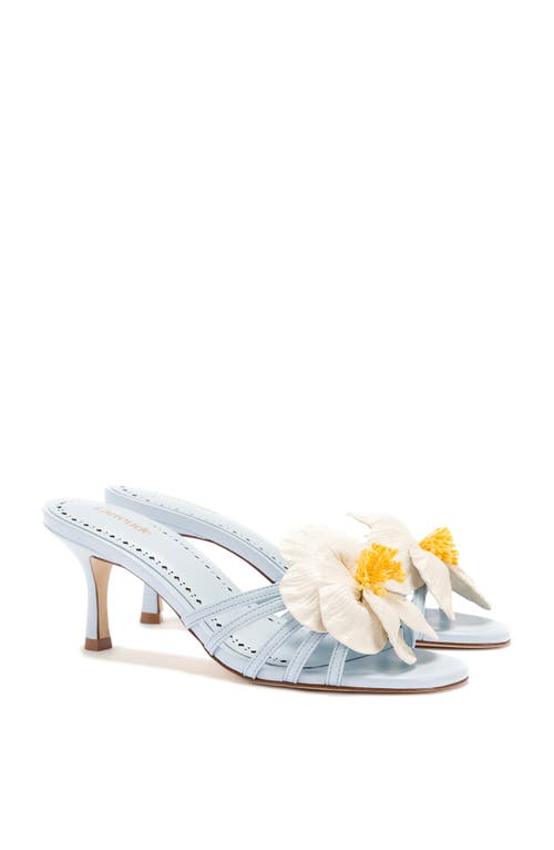 Shop Larroude Larroudé Magnolia Mule In Blue