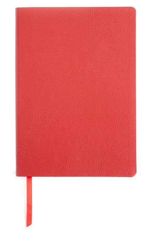 Personalized Leather Journal in Red- Deboss