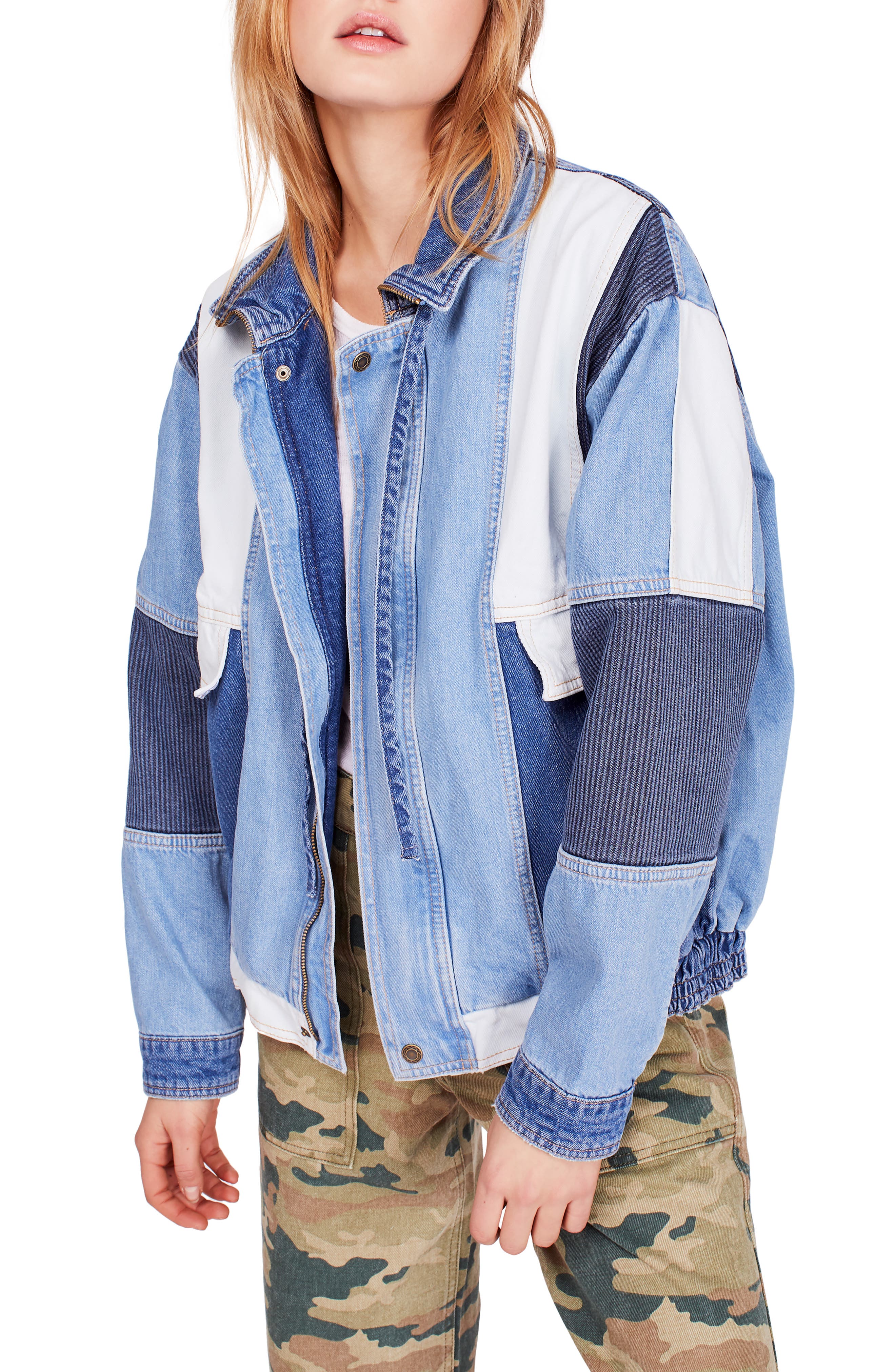 denim patchwork jacket