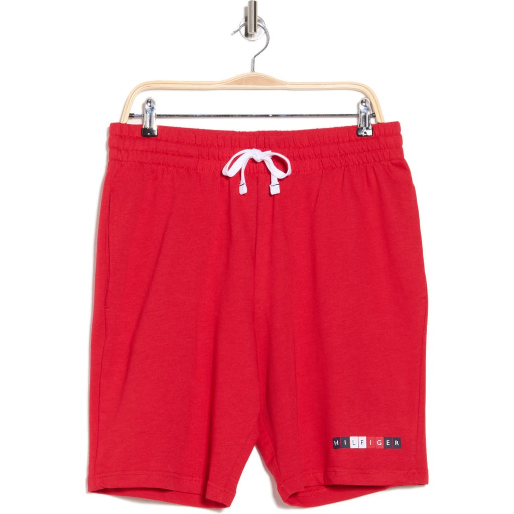 Tommy Hilfiger Drawstring Pajama Shorts In Primary Red