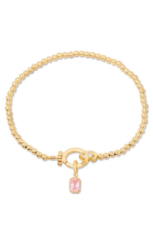 Mackenzie Birthstone Bracelet in Gold - October