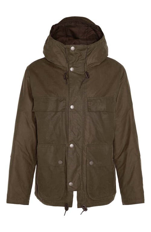 Shop Barbour Durham Water Resistant Waxed Cotton Coat In Beech