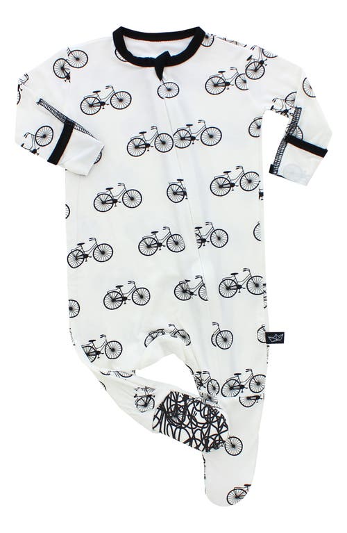 Peregrine Kidswear Fitted One-Piece Pajamas White/Black at Nordstrom,