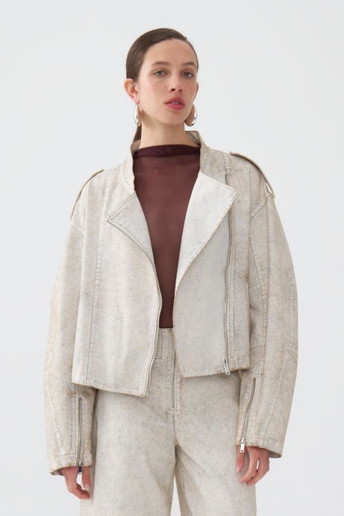 Nocturne Double-breasted Jacket In Stone