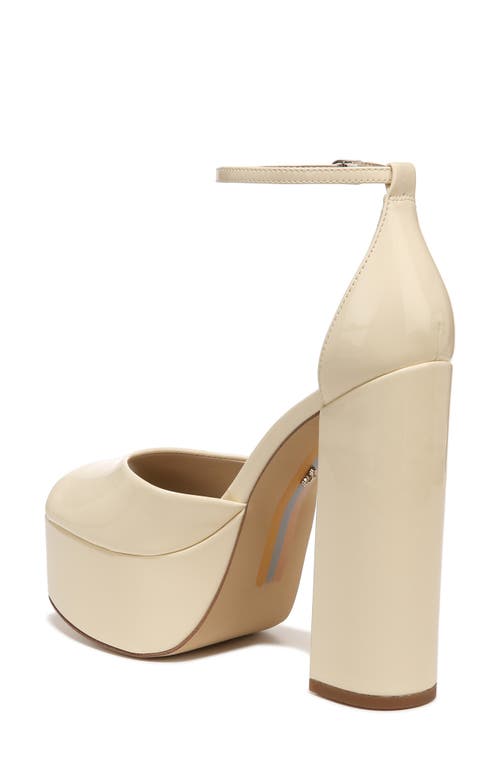 Sam Edelman Kori Ankle Strap Peep Toe Platform Sandal In Modern Ivory
