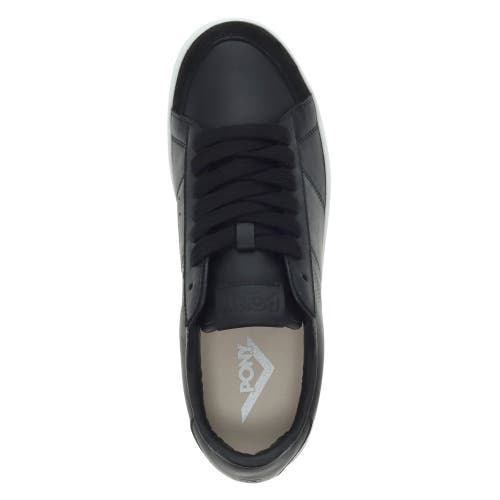 Pony Mens M-pro Low Perf Genuine Leather And Suede Premium Lace Up Athletic Sneaker Shoe In Black/white
