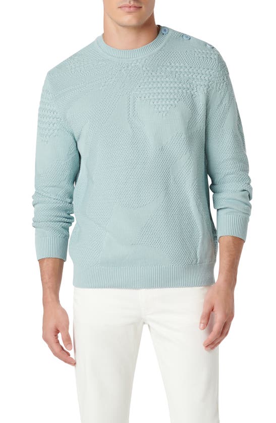 Shop Bugatchi Texture Stitch Sweater In Seafoam