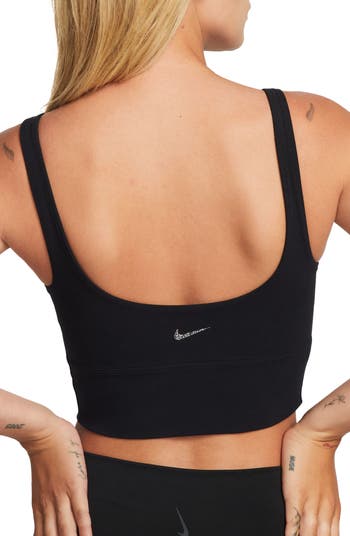 Nike Alate Solo Light-Support Non-Padded Longline Sports Bra 'Oil Green/Iron  Grey' - DX1970-386