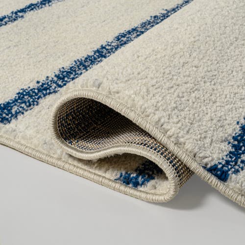 Jonathan Y Williamsburg Minimalist Stripe Area Rug In Cream/navy