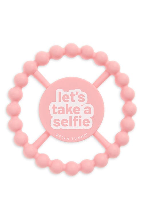 Bella Tunno Let's Take a Selfie Silicone Teether in Pink at Nordstrom