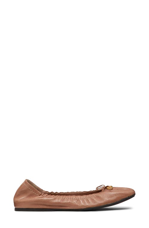 Shop Valentino Garavani Vlogo Signature Patent Ballet Flat In Rose Canelle