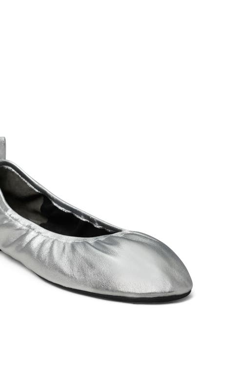 Shop Tory Burch Eddie 2.0 Ballet Flat In Silver