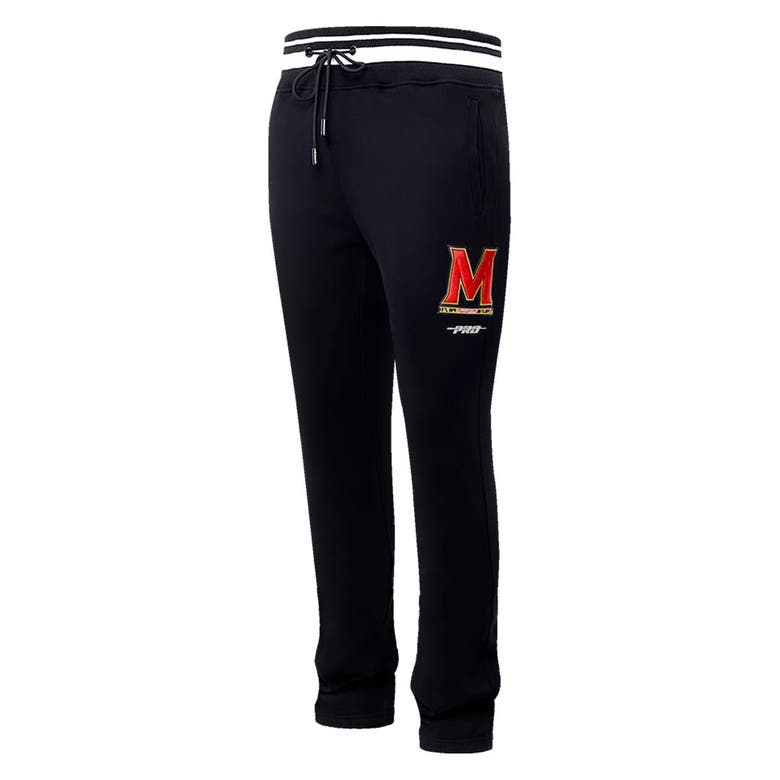 Shop Pro Standard Black Maryland Terrapins Script Tail Fleece Sweatpants
