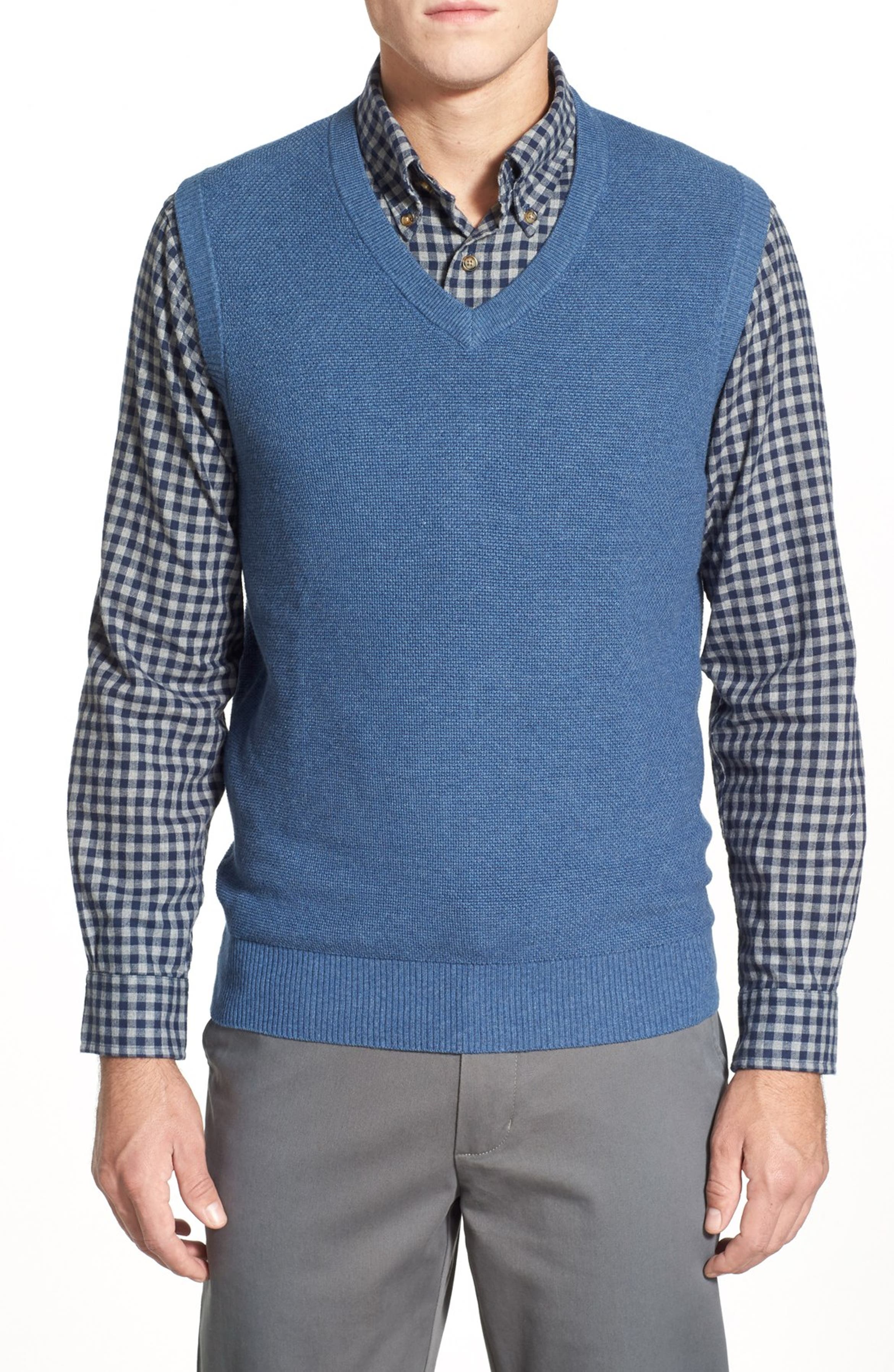 Brooks Brothers Cotton & Cashmere V-Neck Sweater Vest | Nordstrom