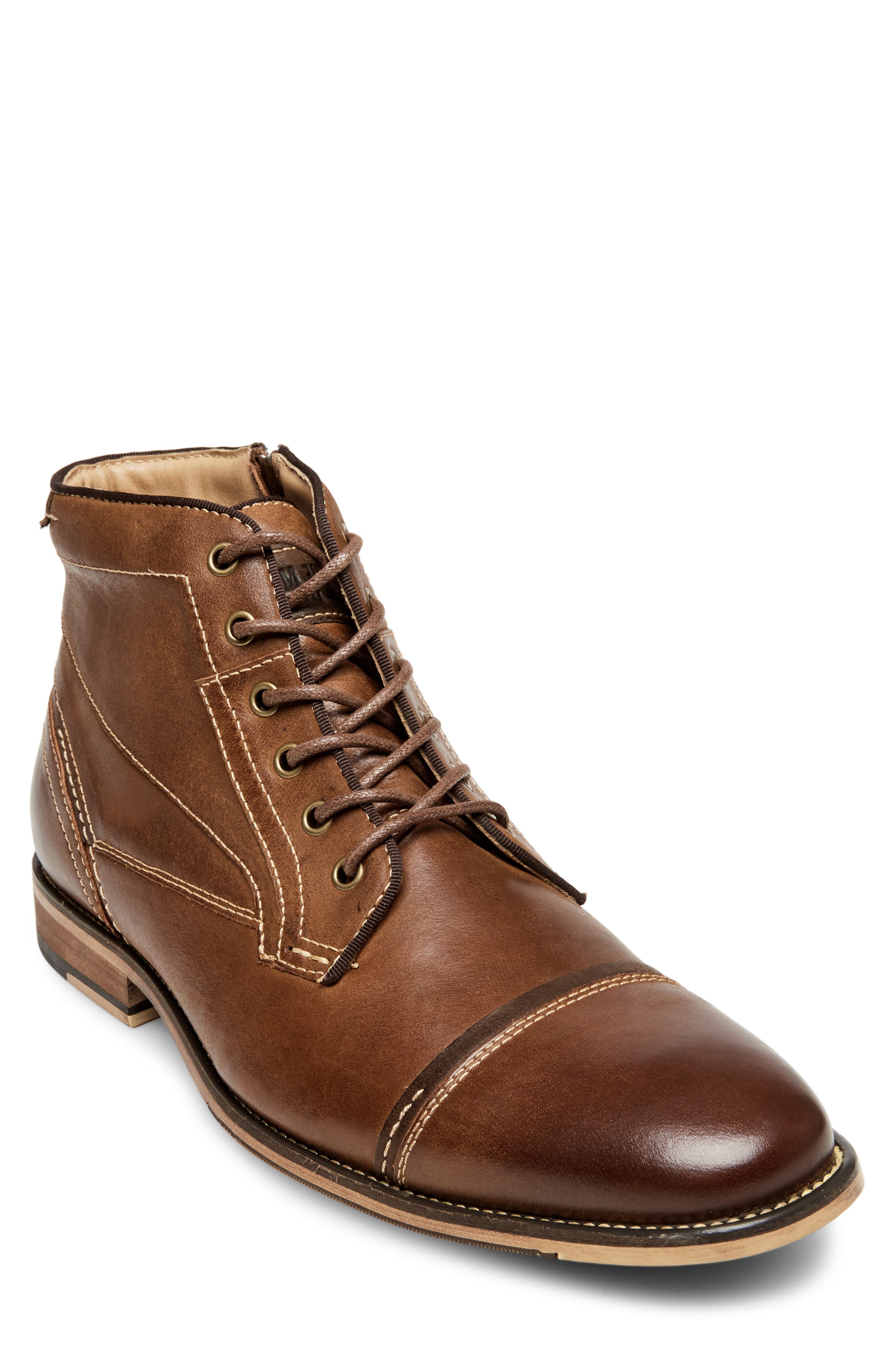 steve madden jack cap toe boot