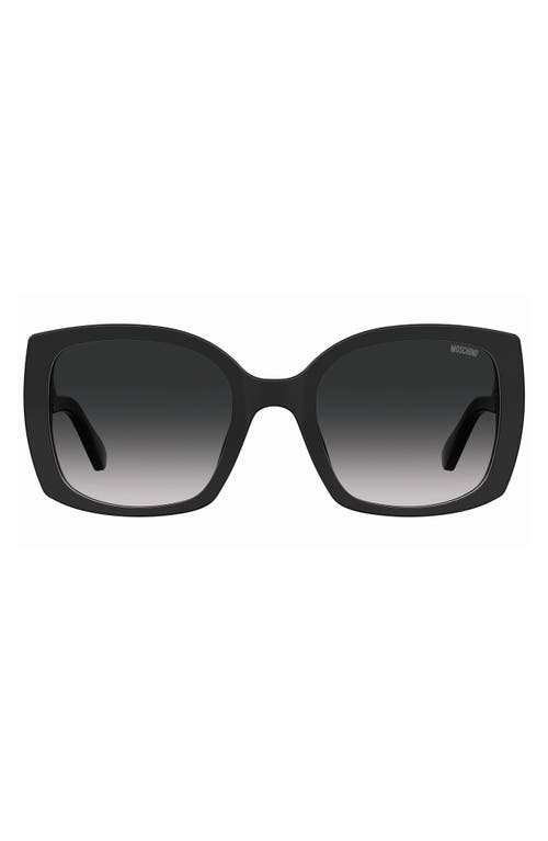 Shop Moschino 54mm Gradient Square Sunglasses In Black/grey