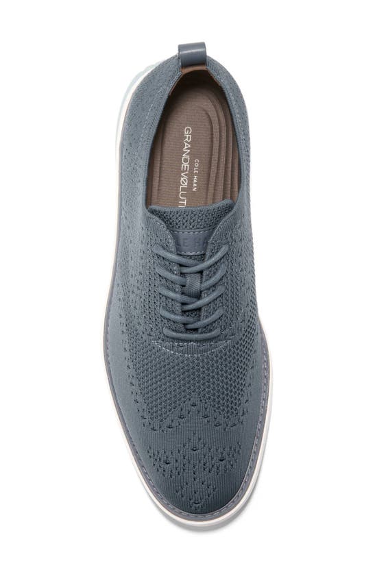 Shop Cole Haan Grand Evolution Stitchlite Oxford In Stormy Weather/ Ivory/