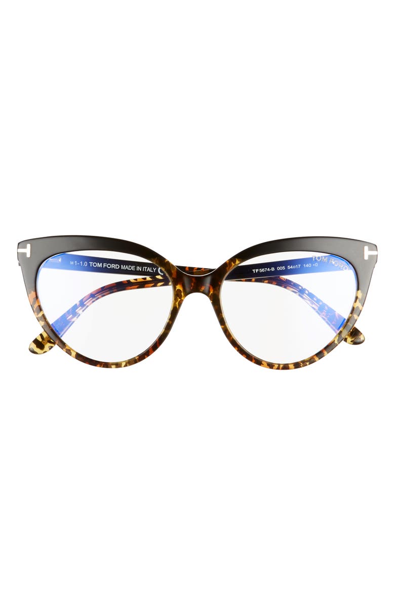 Tom Ford 54mm Blue Eye Blocking Cat Eye Optical Glasses Nordstrom