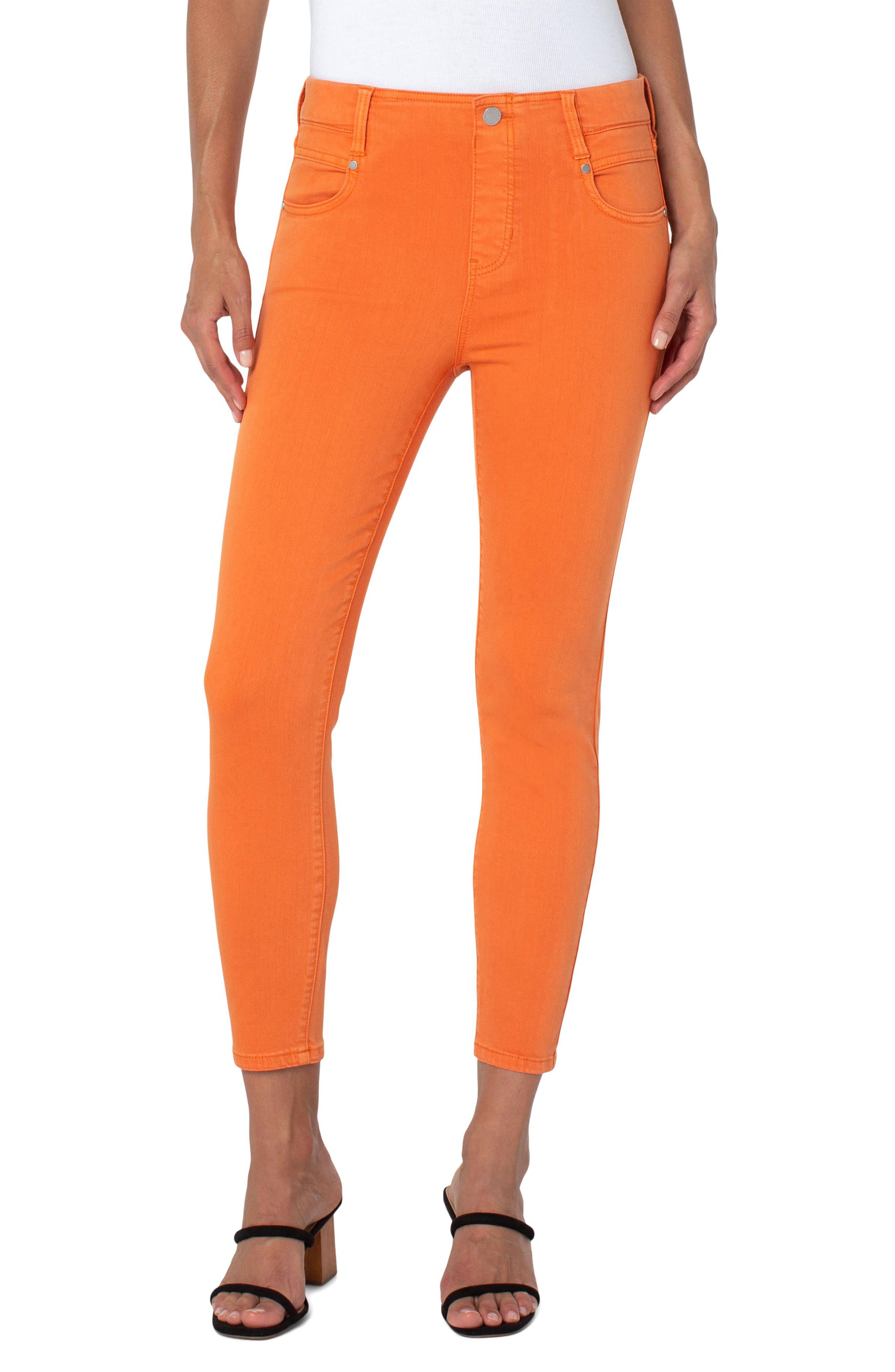 orange plus size jeans