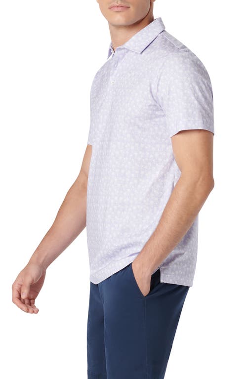 Shop Bugatchi Victor Ooohcotton® Palm Print Polo In Lavender