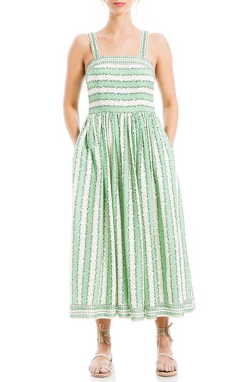 MAX STUDIO MAX STUDIO PRINT MIDI SUNDRESS 