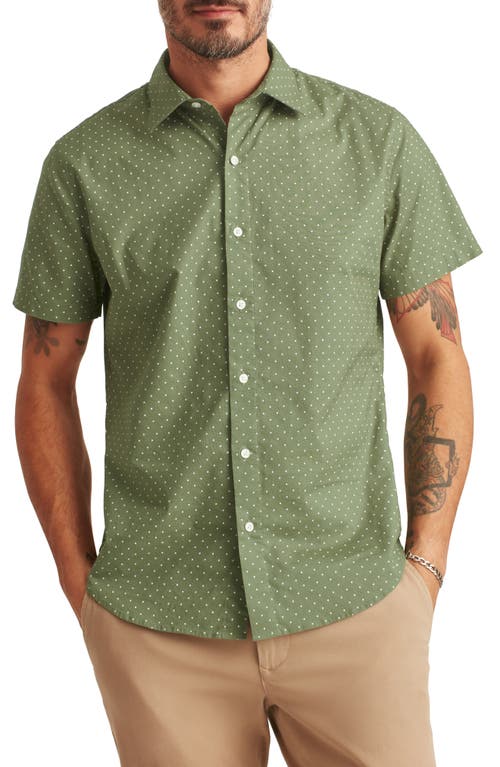 Bonobos Riviera Slim Fit Short Sleeve Stretch Cotton Button-Up Shirt in Miller Cove Dot 