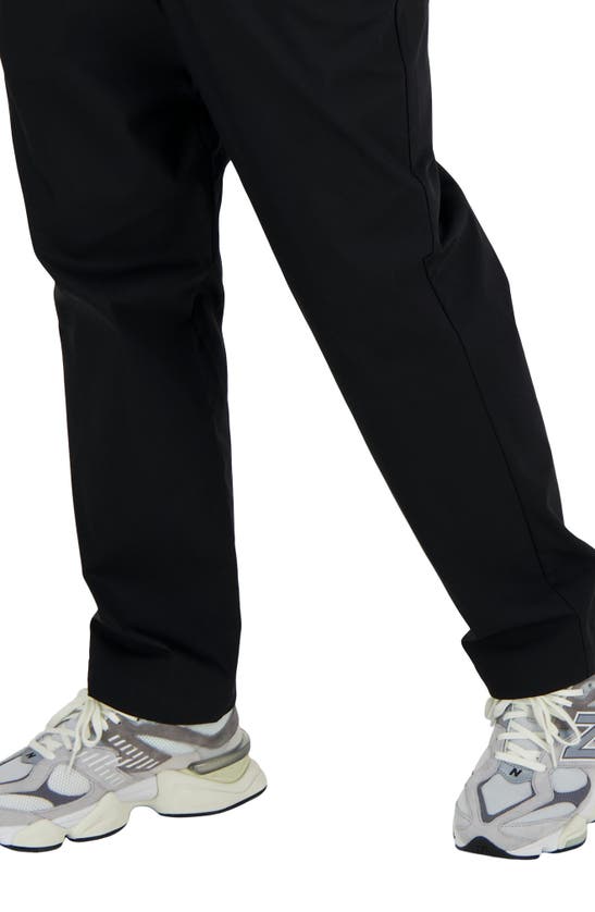 Shop New Balance Icon Straight Leg Twill Pants In Black