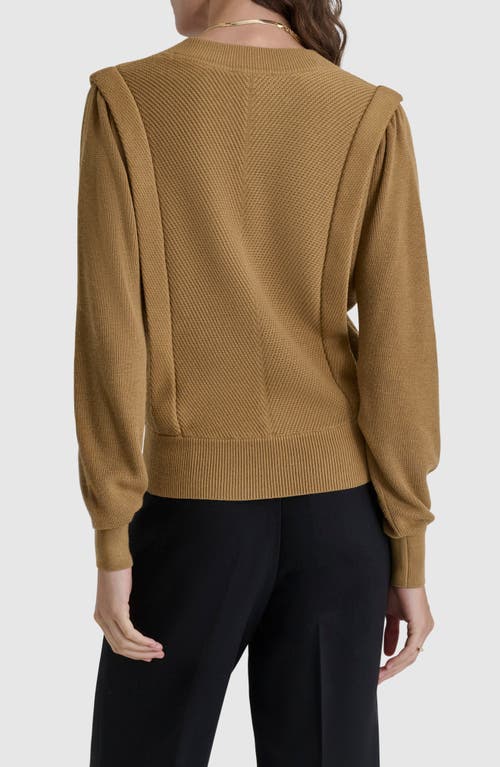 Shop Dkny Flange Sweater In Truffle