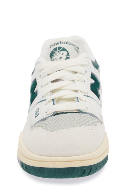 New Balance 550 Basketball Sneaker In Marsh Green/sea Salt