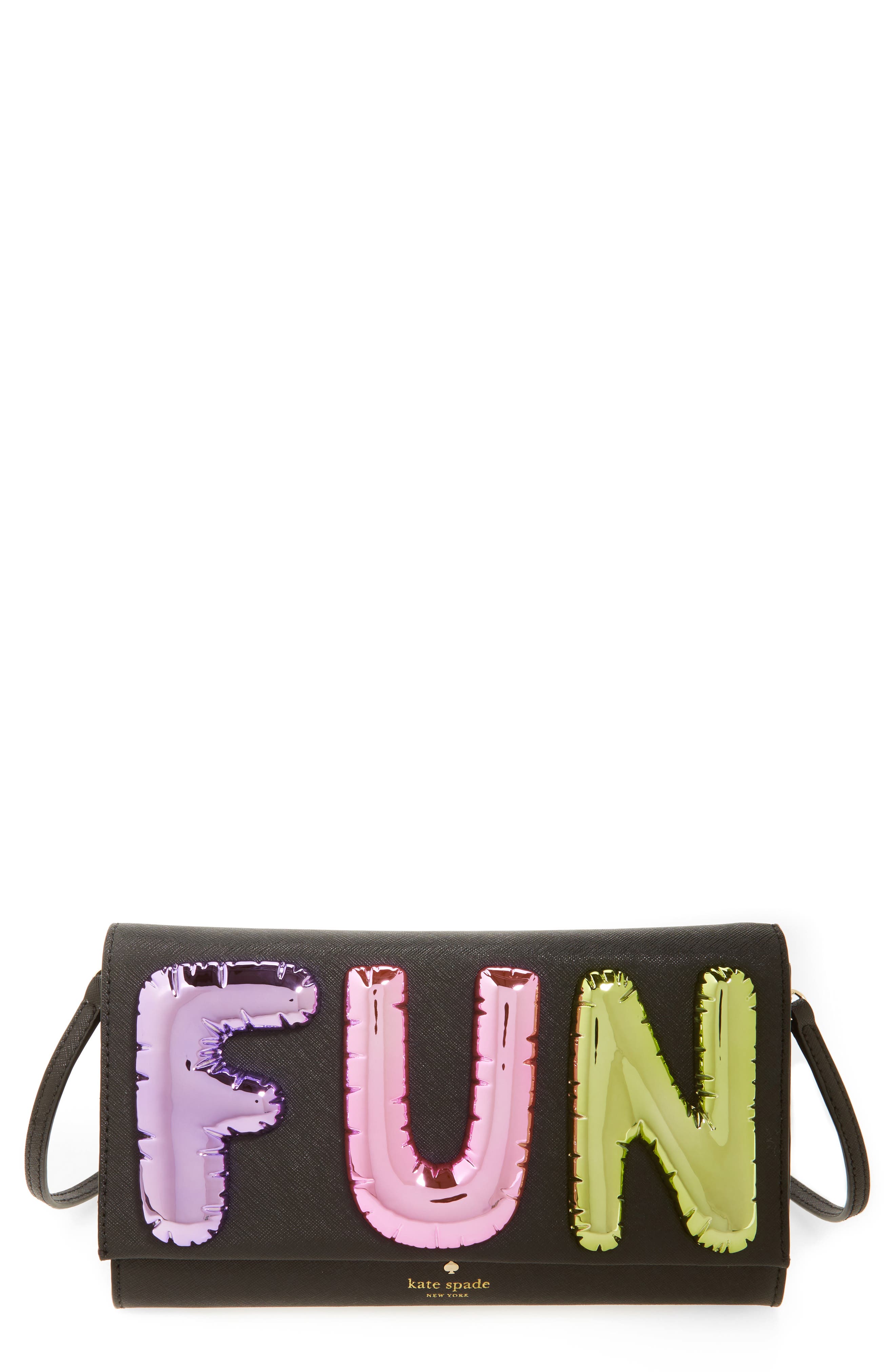 kate spade new york whimsies fun balloon saffiano leather clutch