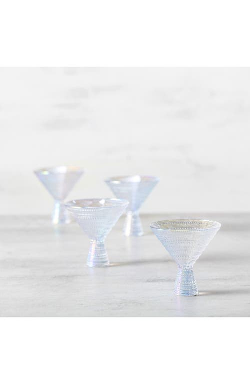 Fortessa Jupiter Martini Glasses, Set Of 4 In Iridescent