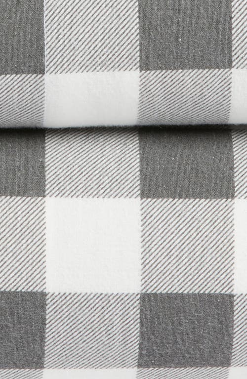 Shop Nordstrom Organic Cotton Flannel Sheet Set In Grey Buffalo Plaid