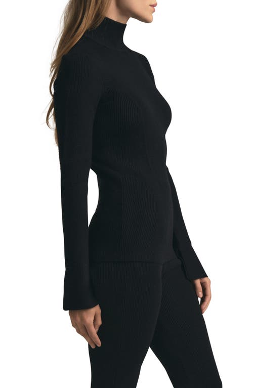 Favorite Daughter The Runway Rib Turtleneck Sweater In Black