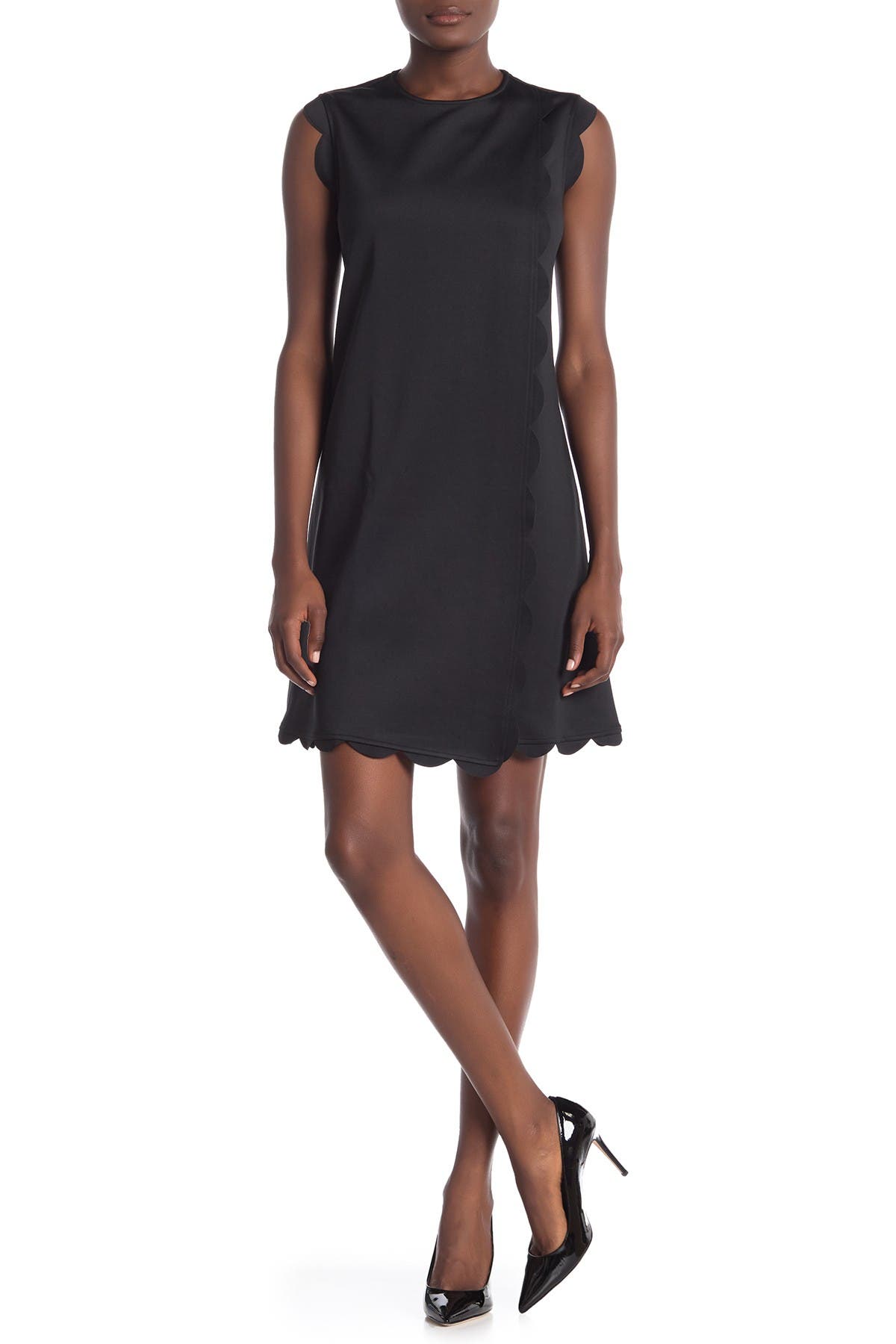 ted baker black scallop dress