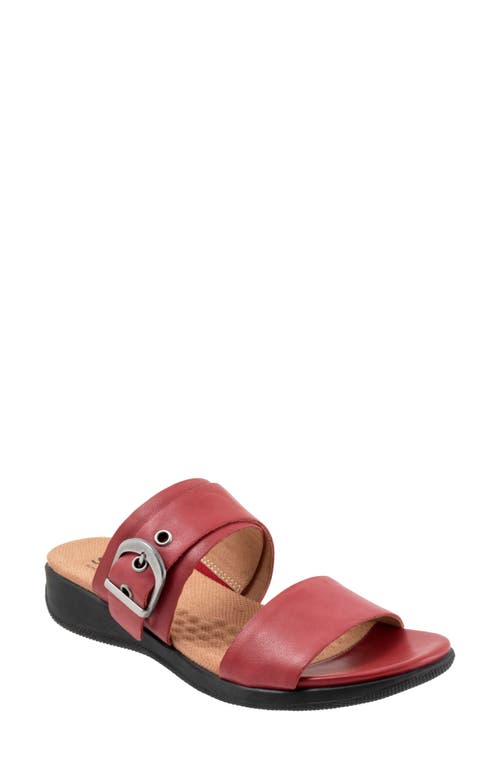 SoftWalk Toki Slide Sandal Dark Red at Nordstrom,