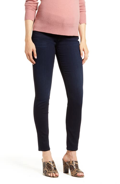 7 For All Mankind b(air) High Waist Ankle Skinny Maternity Jeans in Bair Black River Thames