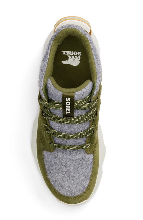 Sorel Kinetic Impact Caribou Plus Waterproof Sneaker Bootie In Utility Green/light Aloe