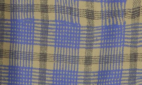 Theory Wrinkle Check Shift Dress In Royal Multi