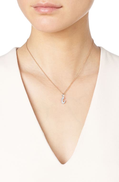 Shop Monica Vinader Alphabet Diamond Pavé Pendant Charm In Silver/diamond- C