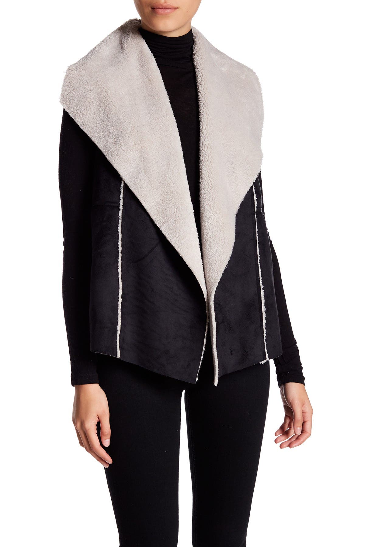 Nordstrom Rack Faux Shearling & Faux Suede Vest Nordstrom Rack
