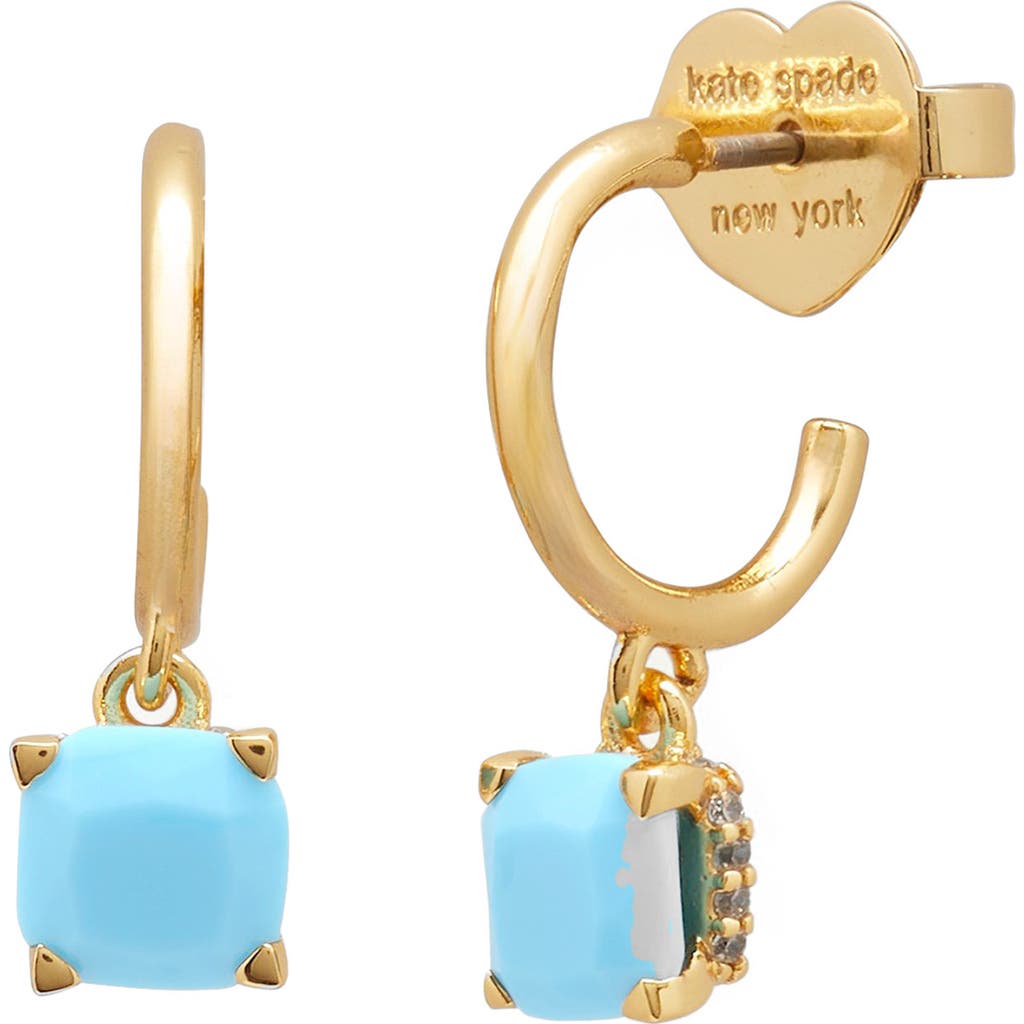 Kate Spade New York Little Luxuries Huggie Drop Earrings In Gold