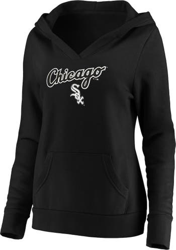 Women's Fanatics Branded Heather Charcoal/Gray Chicago White Sox City Ties Hoodie Full-Zip Sweatshirt