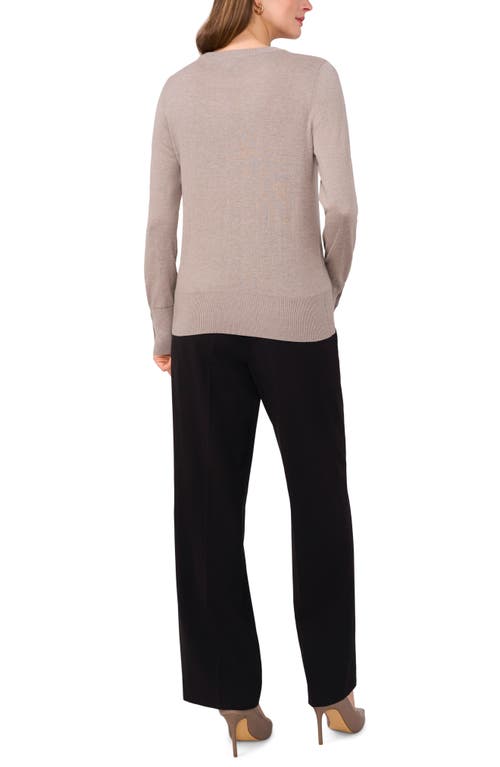 HALOGENR HALOGEN(R) BUTTON CUFF CREWNECK SWEATER 