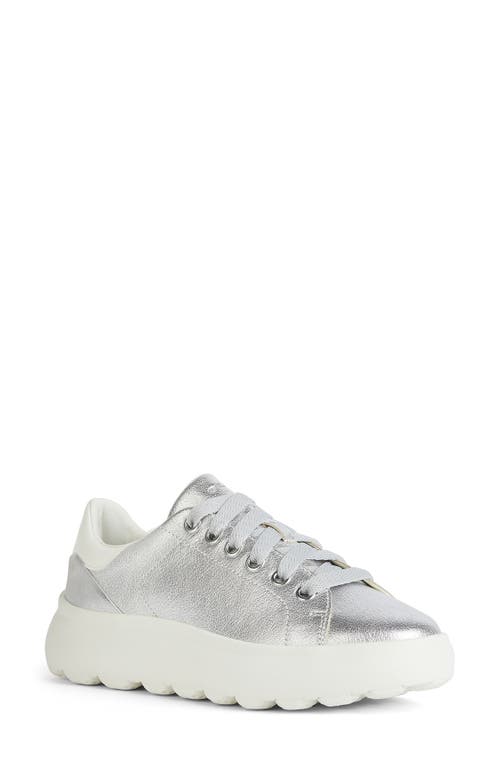 Spherica Platform Sneaker in Silver/Optic White