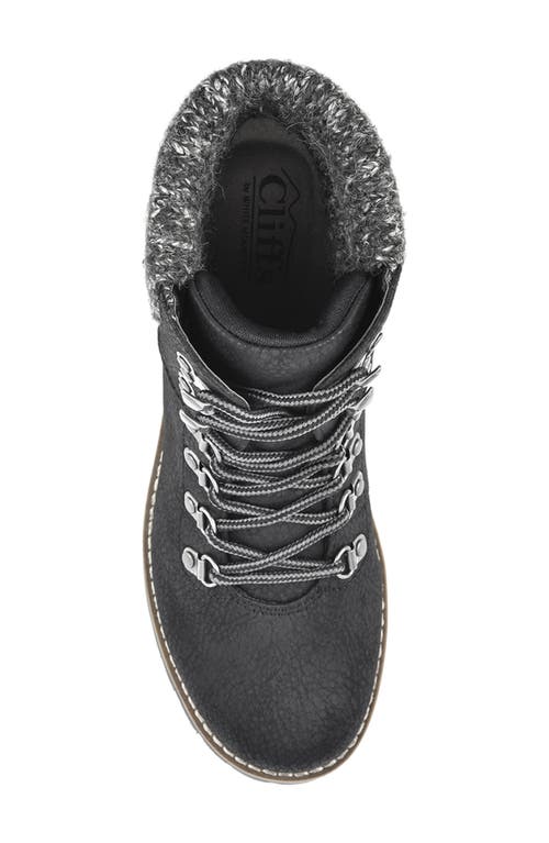 Shop Cliffs By White Mountain Pathfield Knit Collar Lace-up Boot In Black/fabric