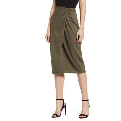 Chelsea28 Wrap Skirt, Green