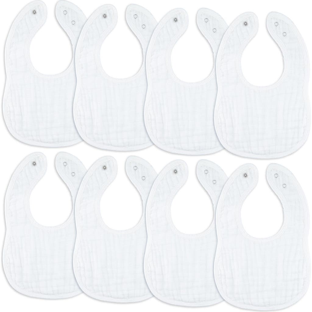 Comfy Cubs Muslin Bibs In White