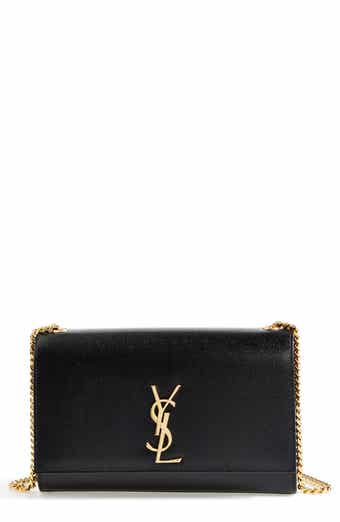 Luxury Handbags YSL Grain De Poudre Monogram Kate Satchel 810