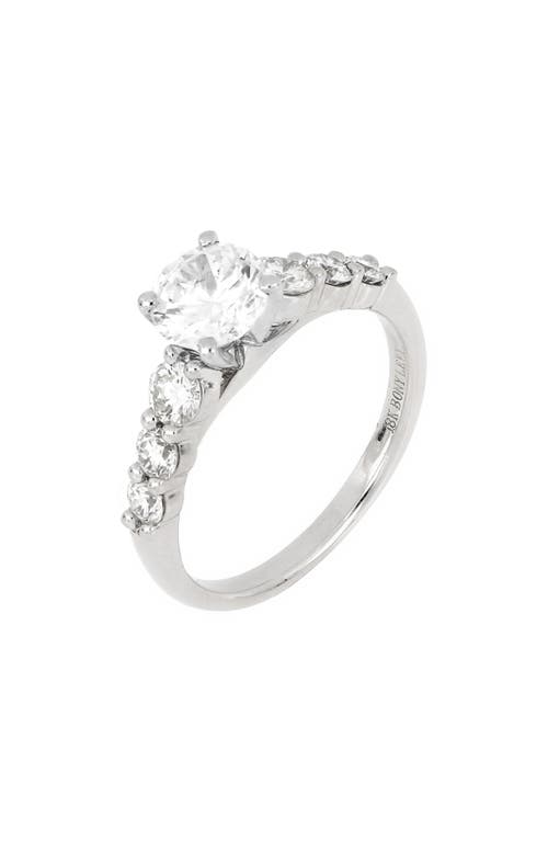 Bony Levy Graduated Diamond Engagement Ring Setting in White Gold at Nordstrom, Size 6.5